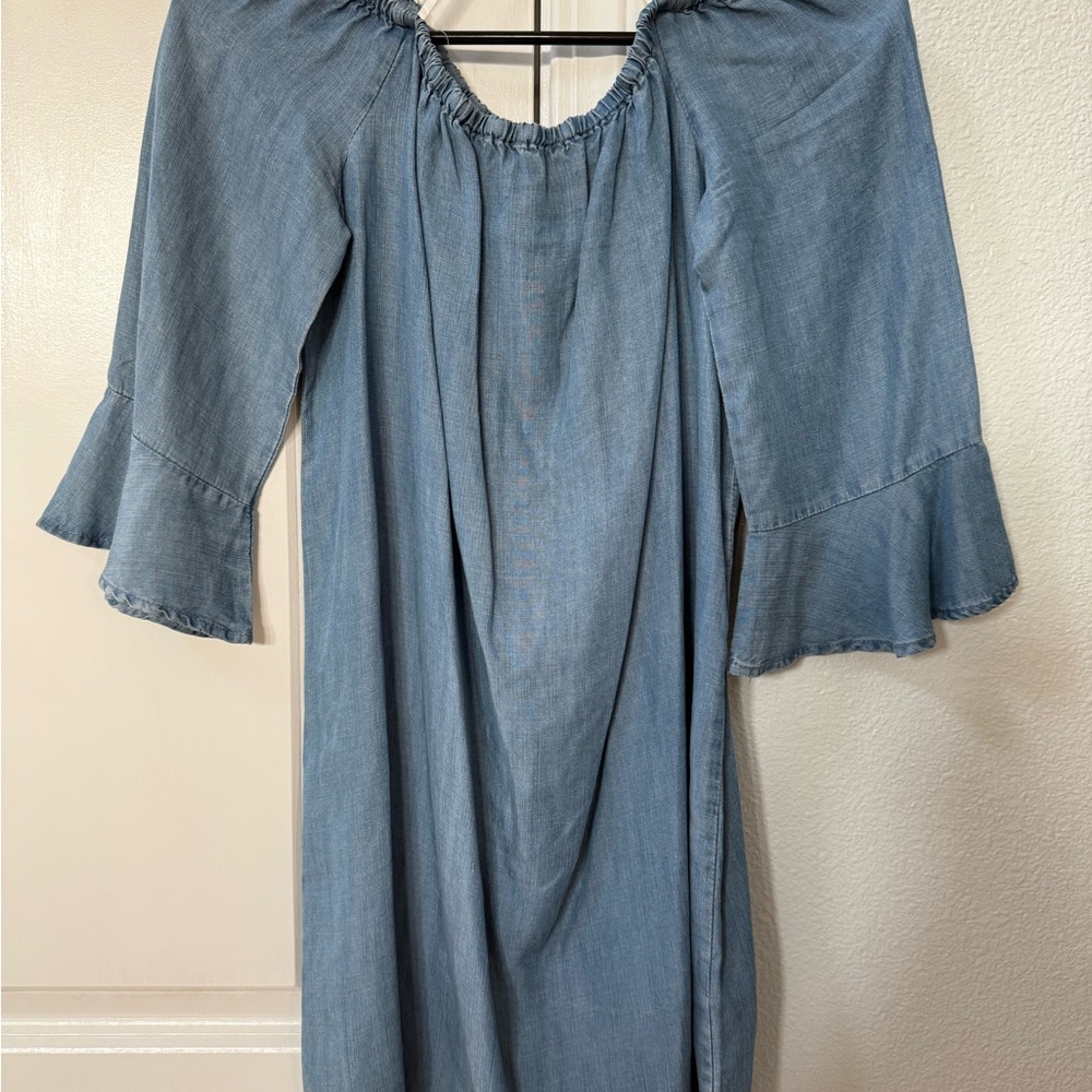 Denim Off-Shoulder Dress